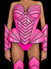 Pink Futuristic Cyberpunk Power Armor Costume Set