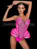 Neon Pink Futuristic Cyberpunk Sci-fi Bustier Corset