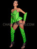 Green Futuristic Cyberpunk Power Armor Corset Set