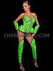 Green Futuristic Cyberpunk Power Armor Corset Set