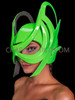 Neon Green Futuristic Cyber Punk Mask Helmet 