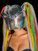 Multi-Color Cyberpunk DJ Futuristic LED Helmet Headdress