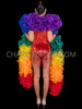 LGBT Celebrations Organza Ruffled Gay Pride Rainbow Boa