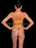 Sizzling Citrus Sequin Showgirl Top and G-String Thong Set