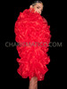 Drag Royalty Red Organza Ruffle Reveal Jacket