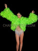 Neon Green Extravaganza Drag Queen Organza Jacket