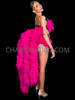 Fuchsia Samba Queen Carnival Feather boa Belt Set