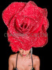Red Rose Valentine Large Floral Headdress
