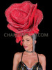 Red Rose Valentine Large Floral Headdress