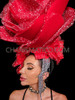 Red Rose Valentine Large Floral Headdress