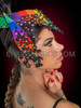 LGBTQ Rainbow Stripe Pride Feather Headdress