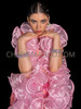 Charming Pink Ruffle Organza Boa with Delicate Pink Trim