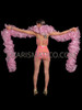 Charming Pink Ruffle Organza Boa with Delicate Pink Trim