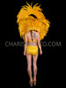 Vibrant Carnival Yellow Feather Samba Costume Set