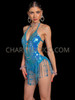 Starlight Blue Sequin Festival Dance Bodysuit