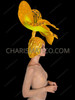 Exotic Yellow Tropical Flower Turban Headdress 