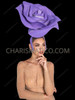 Blooming Lavender Rose Flower Showgirl Headdress