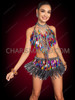 Radiant Multicolor Diamond Sequin Dance Dress