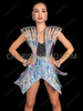 Silver Cosmic Drag Queen Hologram Corset