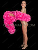 Mystic Neon Pink Ruffle Organza Boa with Lace 