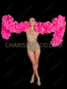 Mystic Neon Pink Ruffle Organza Boa with Lace 