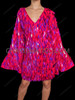 Fuchsia Drag Queen Wing Sleeve Glamour Dress