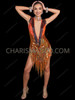 Orange Frame Cher-Inspired 'Take Me Home' Beaded Dress