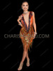 Orange Frame Cher-Inspired 'Take Me Home' Beaded Dress