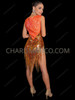 Orange Frame Cher-Inspired 'Take Me Home' Beaded Dress