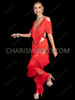 Red V Neckline Drag Queen Fringe Dance Jumpsuit