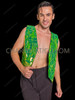 Neon Green Dance Nightclub Mirror Men Vest