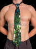 Peacock Green Rave Mirror Disco Ball Necktie