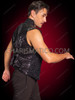 Black Glamour 3D Sequin Cabaret Men's Stage Vest