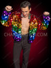 Rainbow Oval Sequin Gay Pride Tassels Jacket