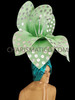 Green Hibiscus Inspired Tropical Pale  Flower Headdress
