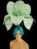 Green Hibiscus Inspired Tropical Pale  Flower Headdress