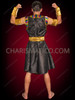 Men's Egyptian Pharaoh Costume with Vibrant Chevron Accents