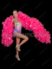 Neon Pink Ruffle Drag Queen XXL Gigantic Organza Boa