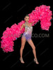 Neon Pink Ruffle Drag Queen XXL Gigantic Organza Boa