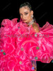 Neon Pink Ruffle Drag Queen XXL Gigantic Organza Boa