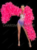 Neon Pink Ruffle Drag Queen XXL Gigantic Organza Boa