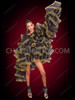 Black and Gold Extravagant Ruffle Organza Jacket with Net Trim