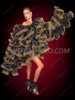 Black and Gold Extravagant Ruffle Organza Jacket with Net Trim