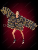 Black and Gold Extravagant Ruffle Organza Jacket with Net Trim