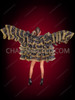 Black and Gold Extravagant Ruffle Organza Jacket with Net Trim
