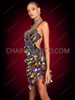 Dazzling Mult-Color Beaded Fringe Dance Dress
