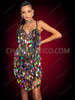 Dazzling Mult-Color Beaded Fringe Dance Dress