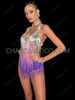  Pink Purple Taylor-inspired Lover Beaded Fringe Bodysuit