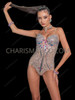 Taylor Swift-Inspired Crystal Nude Illusion Shapewear Bodysuit