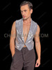 Men’s Silver Sequin Tuxedo Tailcoat Vest